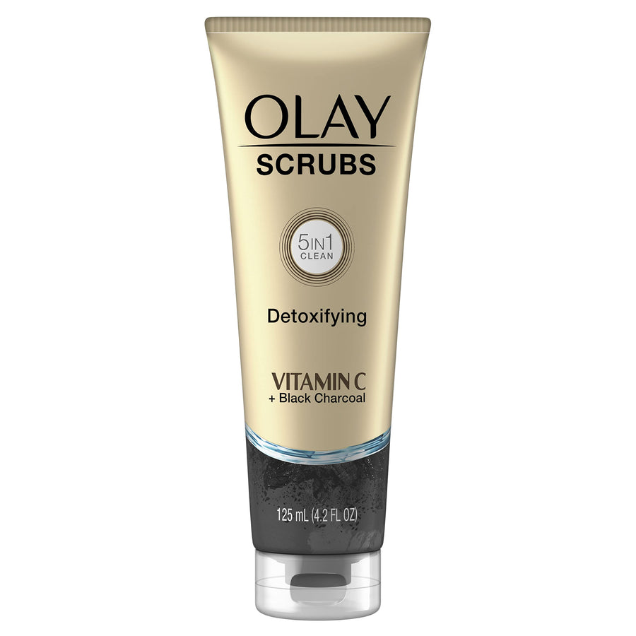 Detoxifying Face Scrub with Vitamin C and Black Charcoal, 4.2 Fl Oz