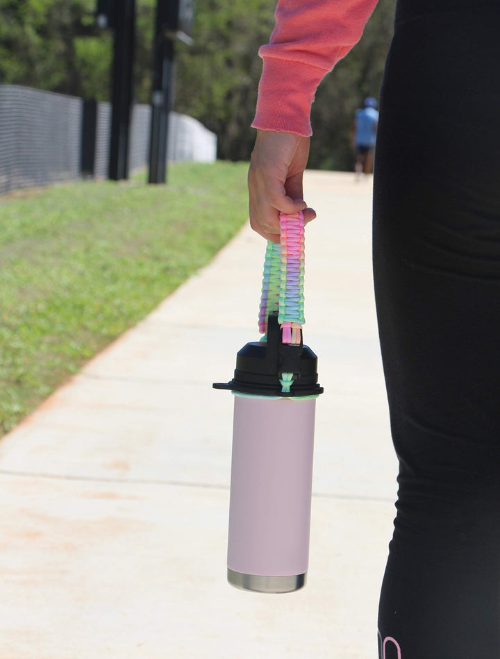 Paracord Handle Compatible with Yeti Rambler 36oz 26oz 18oz 12oz 46oz Water Bottles, Durable Carrier Strap - Holder(Colorful)