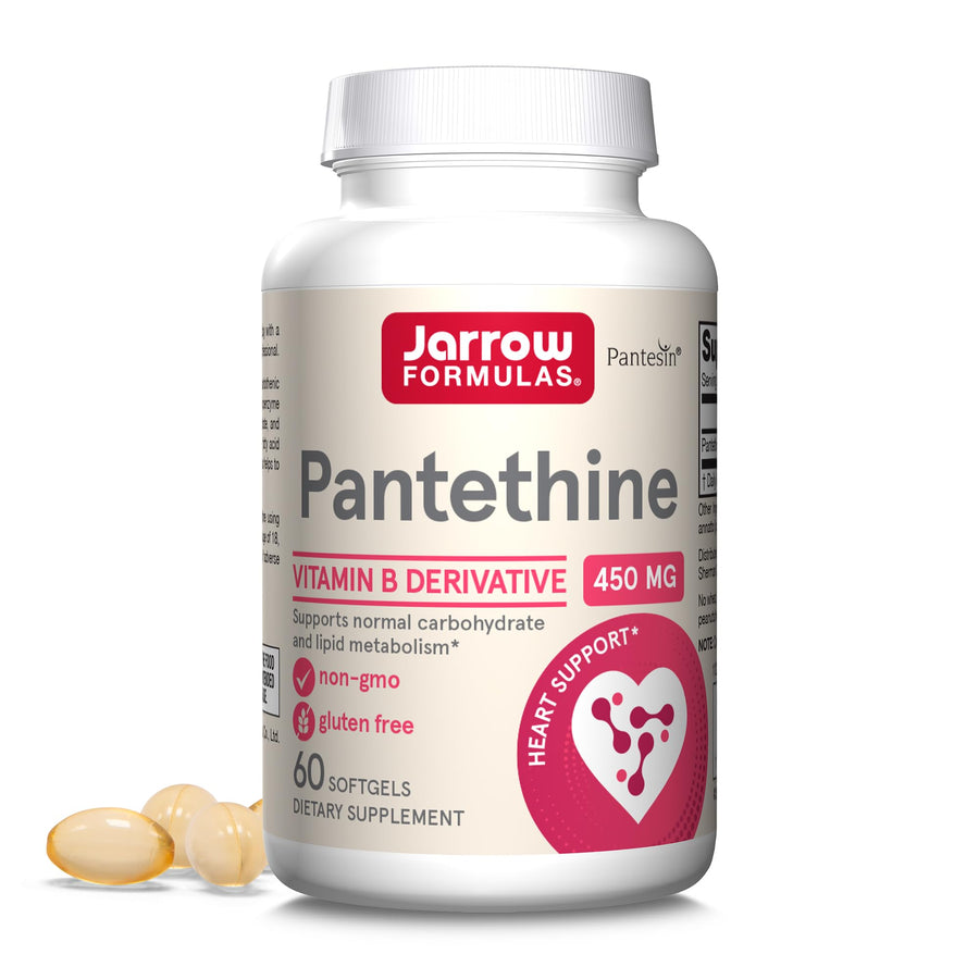Pantethine 450 mg - Derivative of Vitamin B5 - 60 Servings (Softgels) - Support Heart Health, Carbohydrate & Lipid Metabolism - Coenzyme A (CoA) Precursor - Pantothenic Acid Supplement