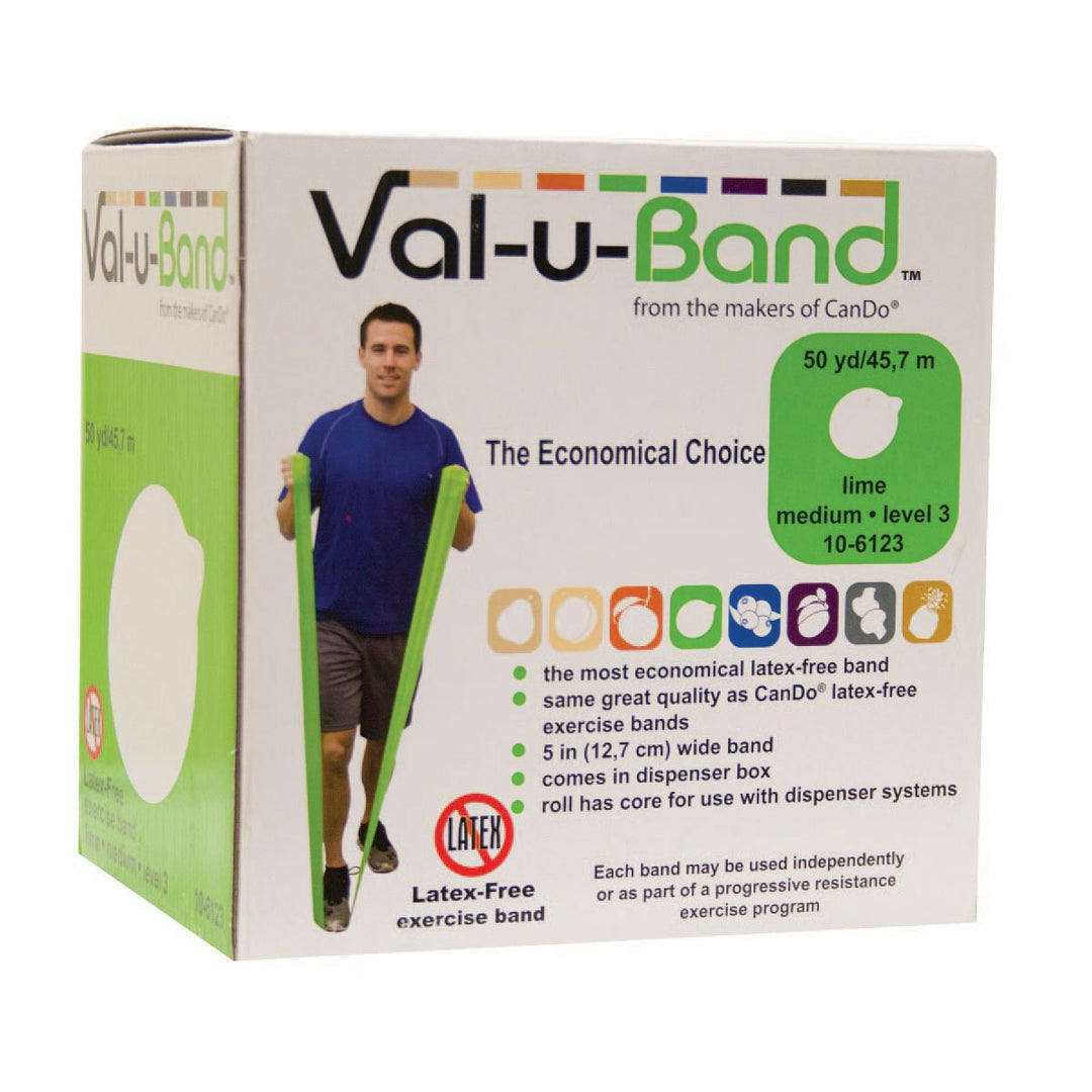 Val-U-Band Latex Free Exercise Band, Lime