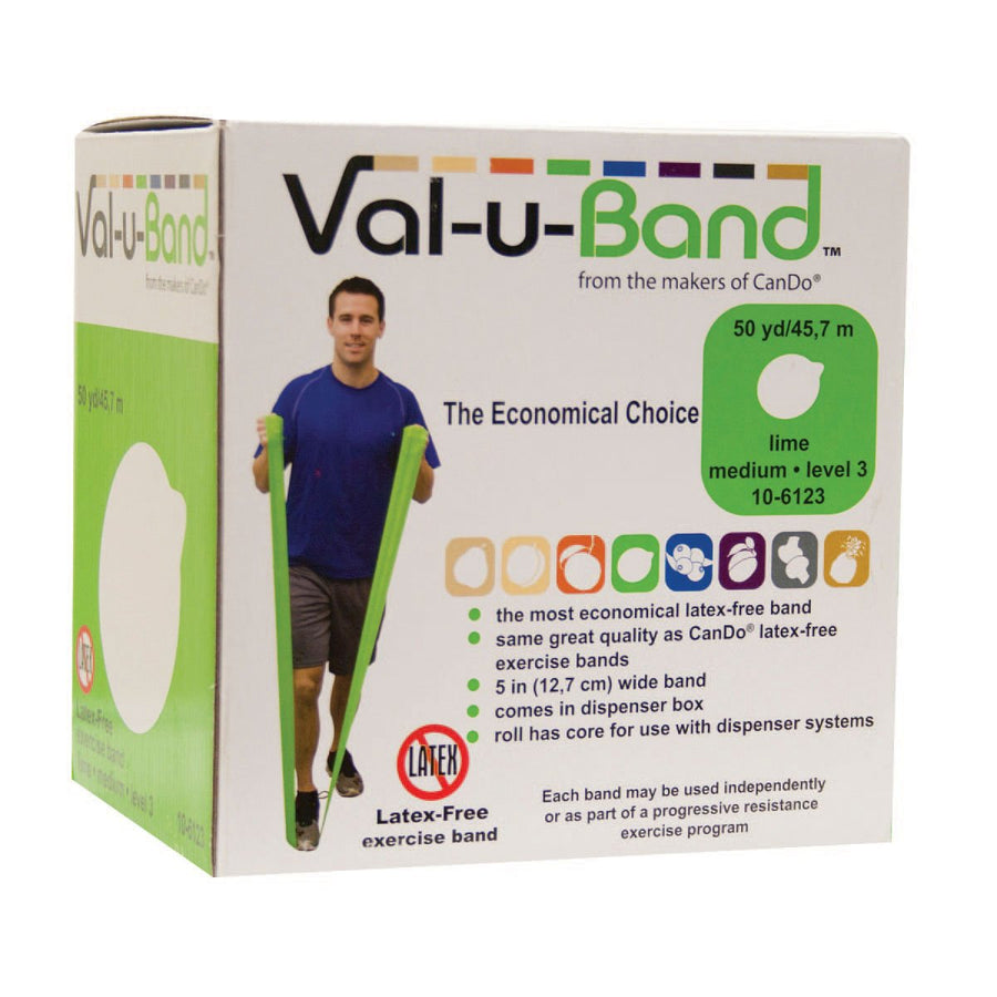 Val-U-Band Latex Free Exercise Band, Lime