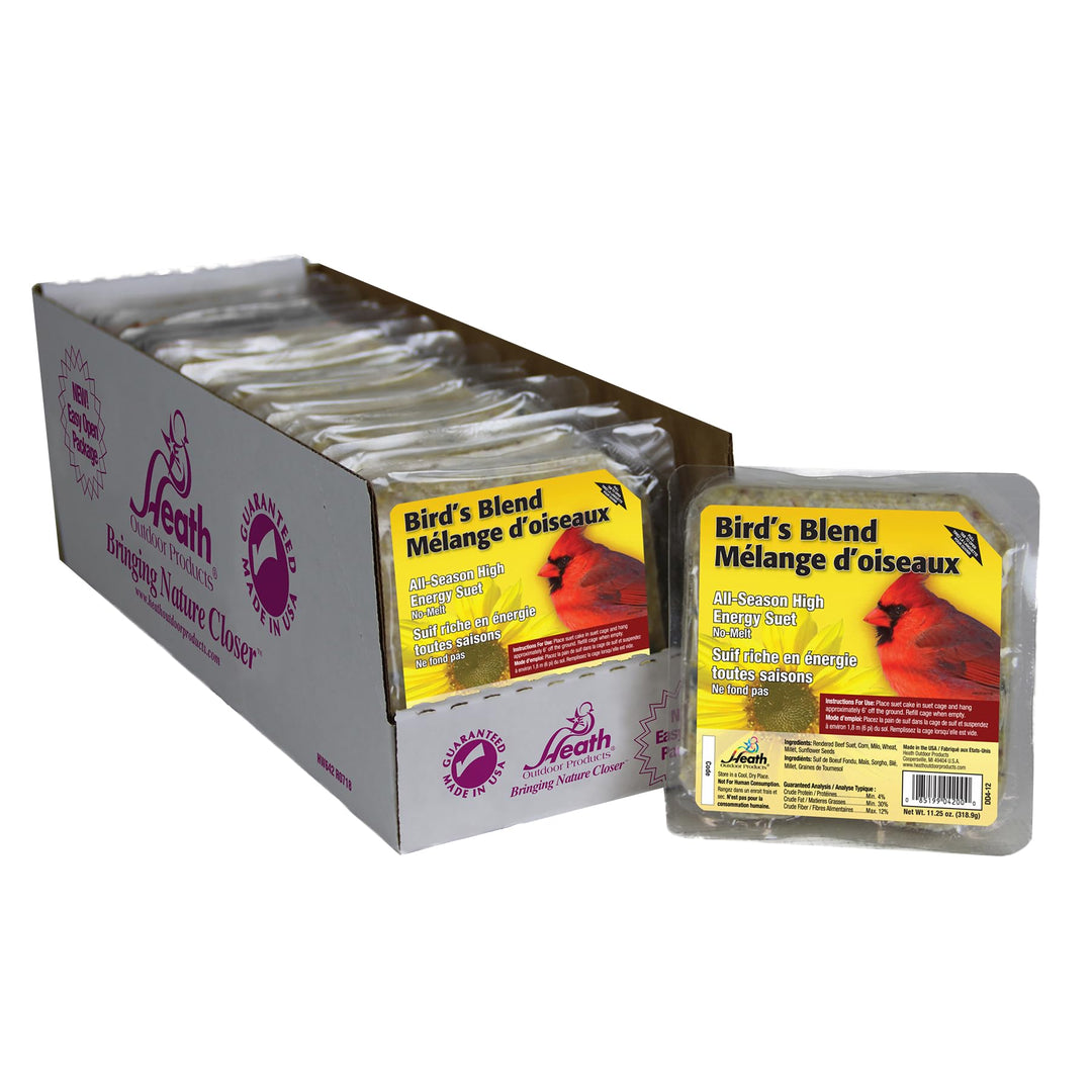 DD4-12 Heath Bird Suet, Yellow, 11.25 Ounce (Pack of 12)