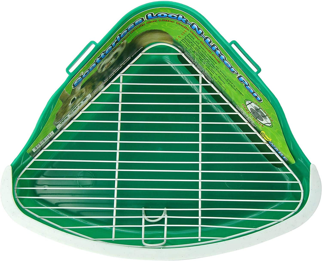 Plastic Scatterless Lock-N-Litter Small Pet Pan (Colors May Vary)