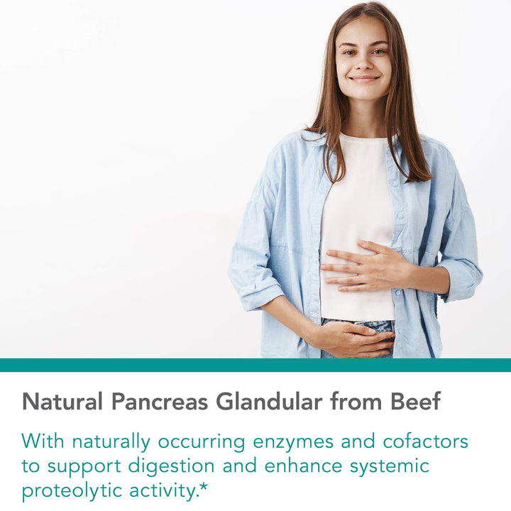Pancreas Pork 425mg Supplement - Pancreas Natural Glandular, Pancreatic Enzymes, Digestive Enzymes for Pancreas, Amylase, Protease, Lipase, Hypoallergenic - 60 Count