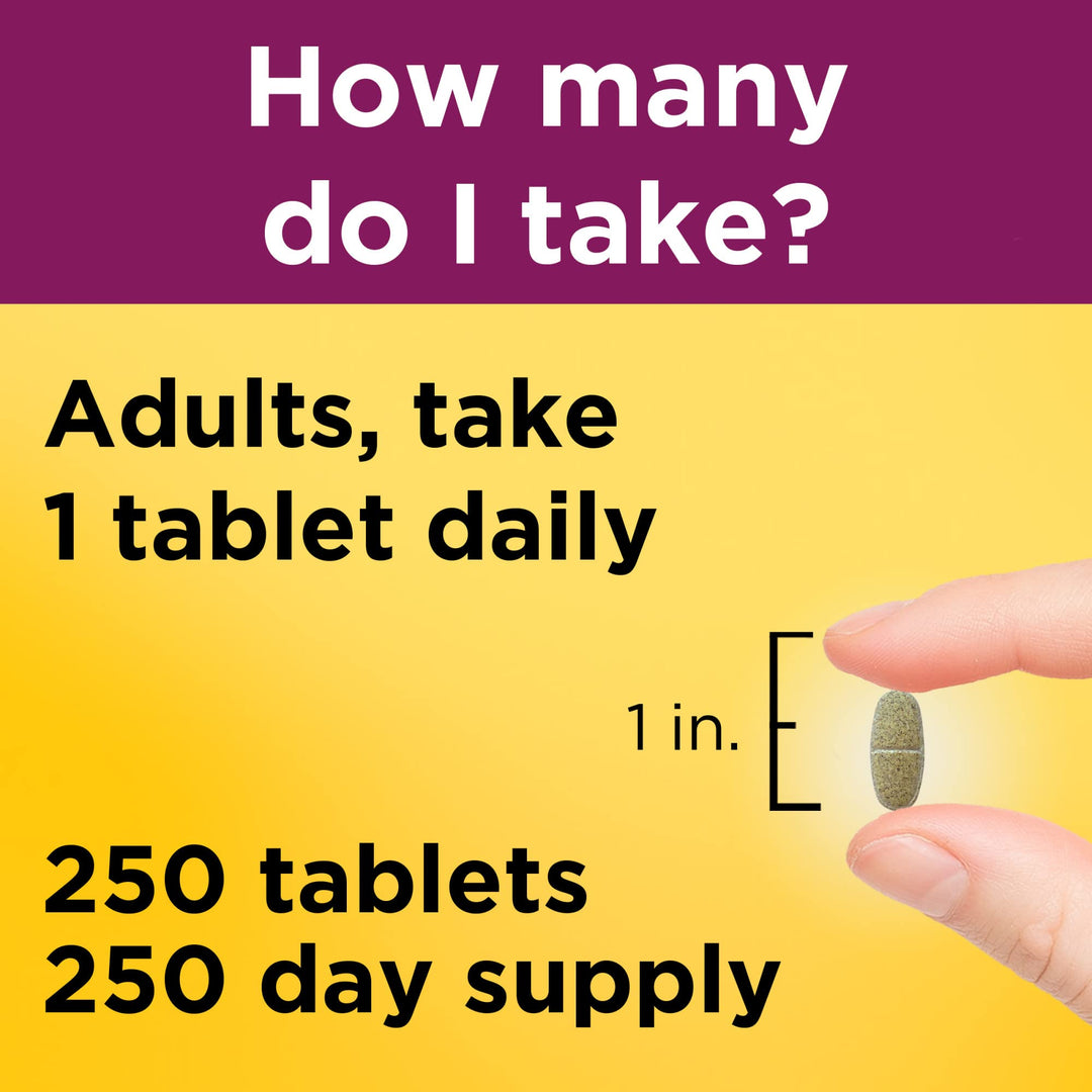 Prenatal Multivitamin with Folic Acid, Prenatal Vitamin and Mineral Supplement for Daily Nutritional Support, 250 Tablets, 250 Day Supply