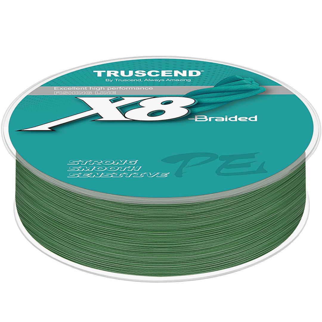 X8 Braided Fishing Line, Upgraded Spin Braid Fishing Line, Smooth and Ultra Thin Braided Line, Fishing Wire Super Strength and Abrasion Resistant, No Stretch and Low Memory 30lb-300yds