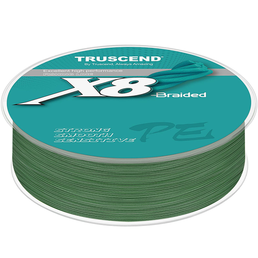X8 Braided Fishing Line, Upgraded Spin Braid Fishing Line, Smooth and Ultra Thin Braided Line, Fishing Wire Super Strength and Abrasion Resistant, No Stretch and Low Memory 30lb-300yds