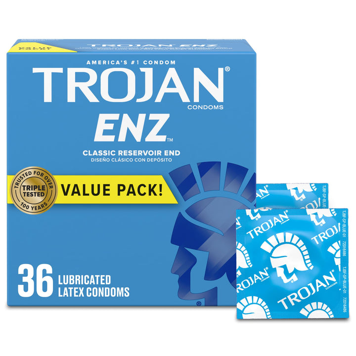 Trojan Condom ENZ Lubricated, 36 Count