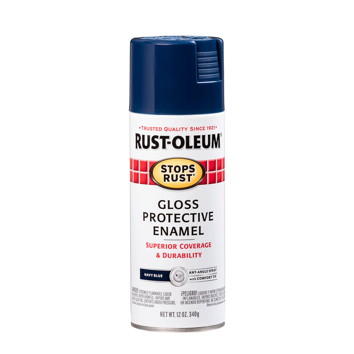7723830 Stops Rust Spray Paint, 12 oz, Gloss Navy