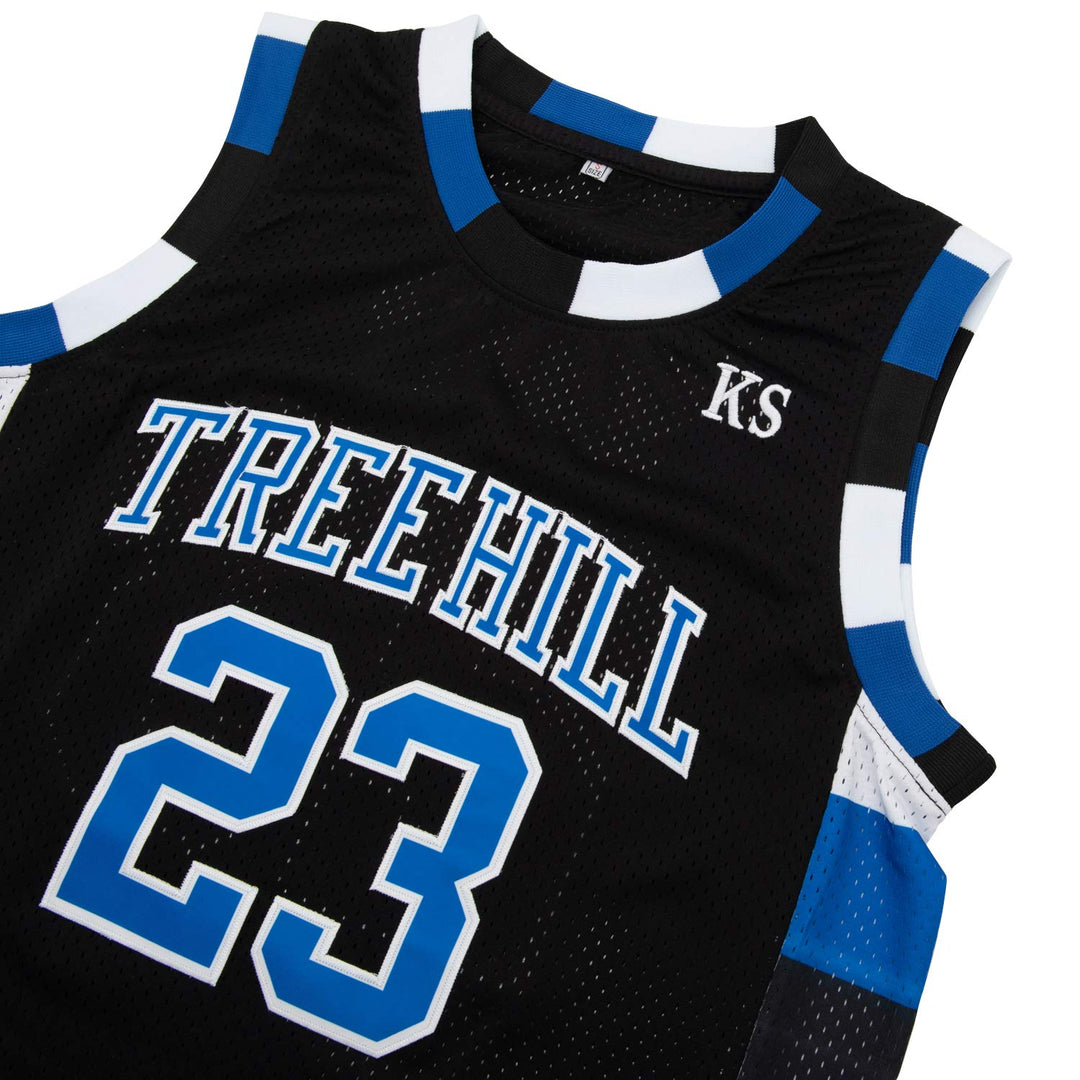 Mens Basketball Jerseys #23 Nathan Scott Movie Sports Jersey Shirts (Black,Small)