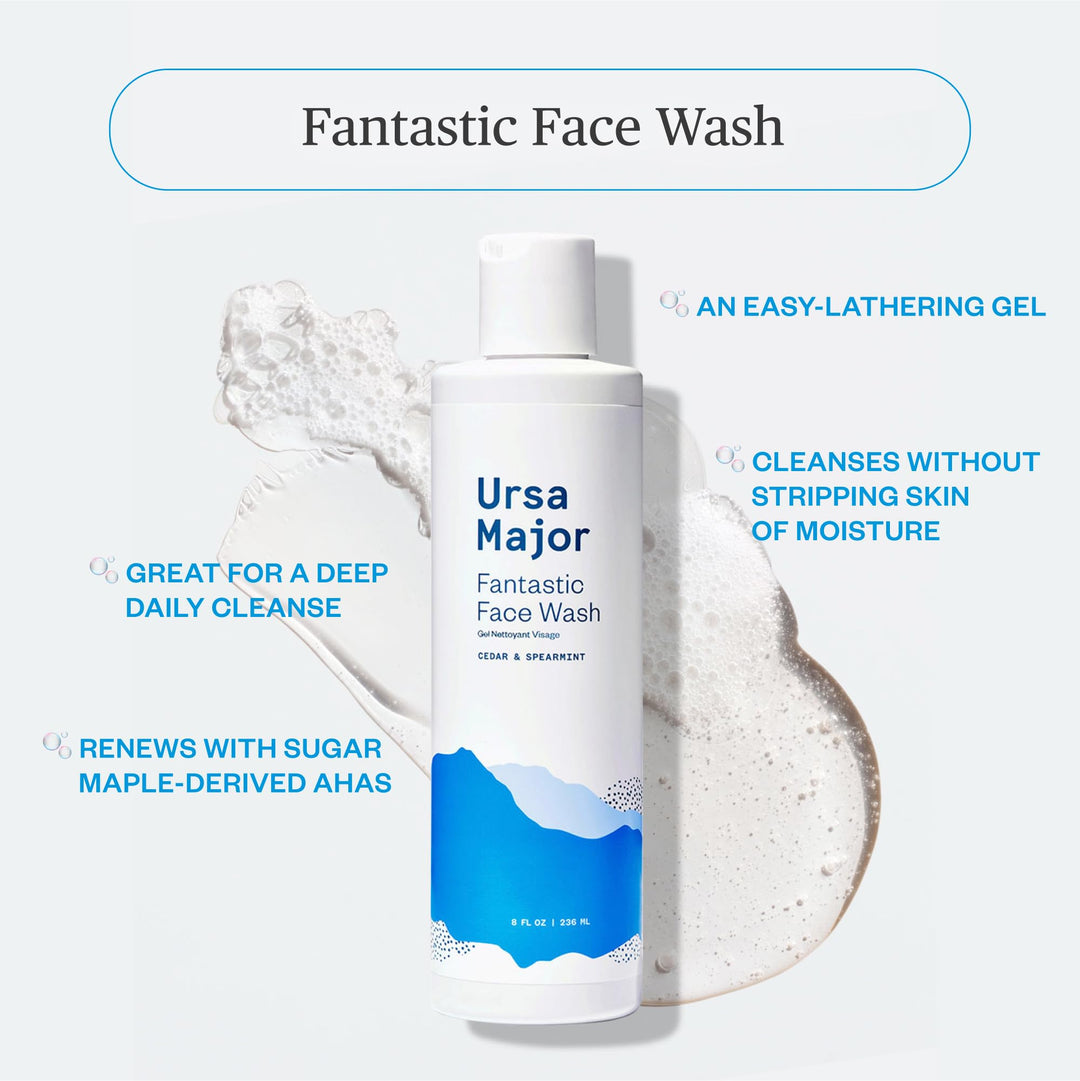 Fantastic Face Wash | Natural, Vegan & Cruelty Free | Daily Foaming Facial Cleanser for Men & Women | 8 ounces