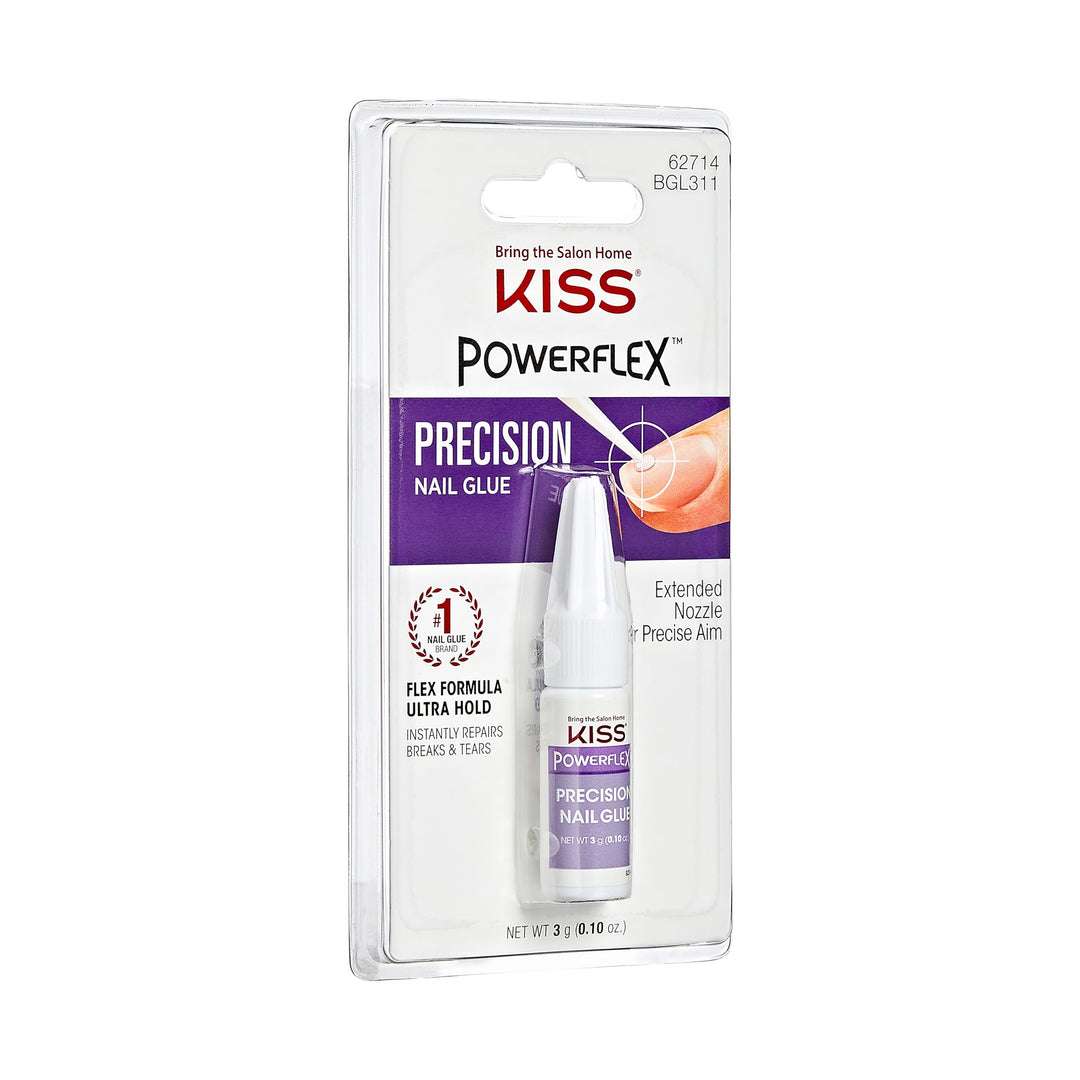 PowerFlex Precision Nail Glue - Fast Drying Adhesive for Glue-On Nails & Repairs with Precision Tip Nozzle, Ideal for Tips & Wraps, Net Wt. 0.10 oz (3g)