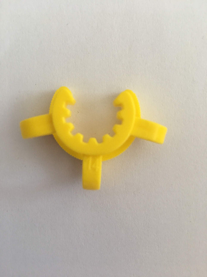 12 Pieces Keck Clips Ground Joints #14, Standard Taper POM for Joints 14/20 and 14/35 (#14-14/20) Yellow