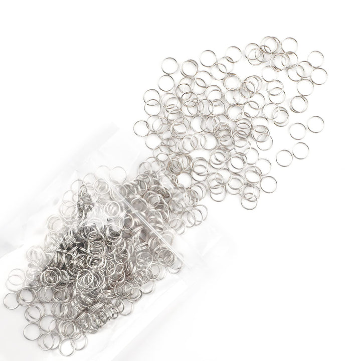 8 mm Metal Split Jump Rings Double Loops 500 PCS Mini Ring Connectors for Jewelry Necklaces Bracelet Earrings and Crafts Ornament