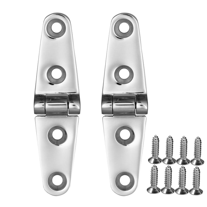 Boat Strap Hinges 4 x 1 316 Stainless Steel Hinge,Marine Heavy Duty Deck Cupboard Hinge,Cabinet Hatch Hardware,Pack of 2