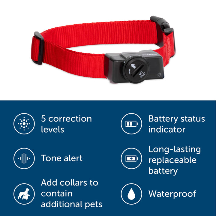 Original Wireless Electric Fence for Dogs, Portable for Travel Covers Up to 1/2 Acre, Waterproof Collar for Pets 8lb+ with Tone/Static (Gray), from The Parent Company of Invisible Fence Brand