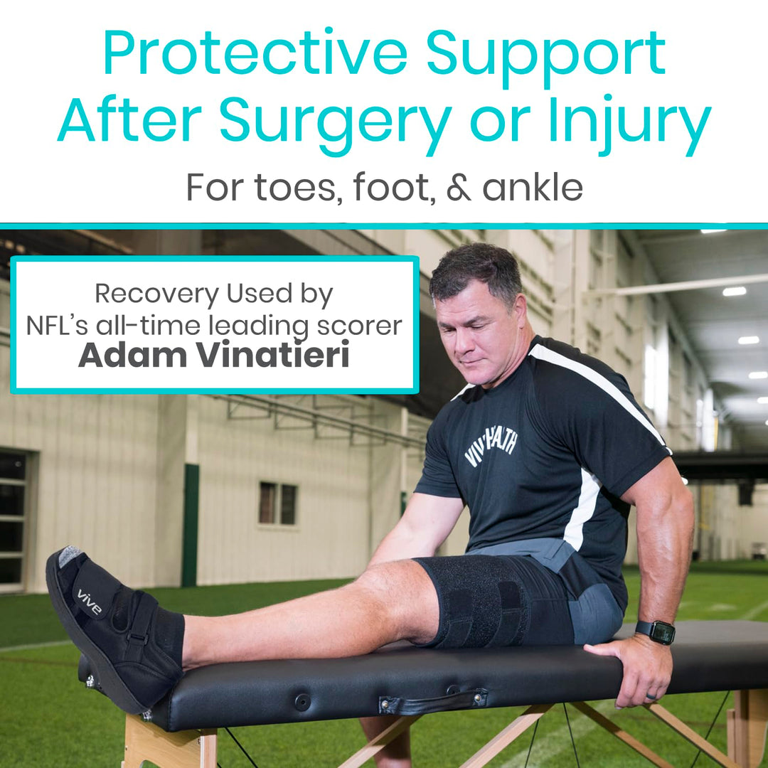 Post Op Shoe By Vive - Lightweight Post Op Boot w/ Adjustable Straps - Durable Foot Cast For Post Surgery Support - Medical Boot Reduces Swelling, Cramping, & Soreness - Vive Guarantee (X-Large)
