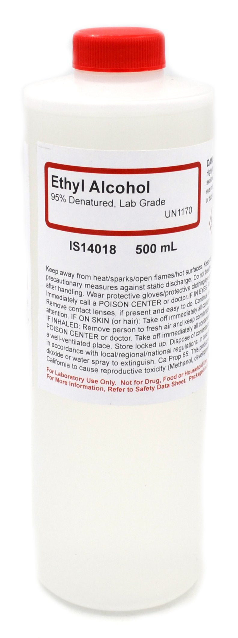 Innovating Science 95% Ethyl Alcohol, 16oz - Denatured Ethanol Alcohol - Laboratory-Grade, Not for Topical Use - The Curated Chemical Collection