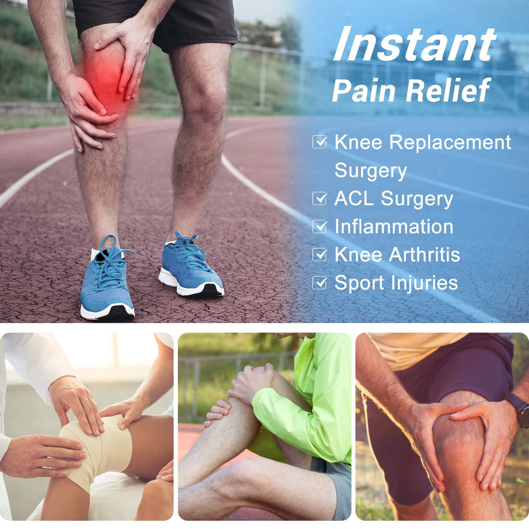 XL Knee Ice Pack Wrap Around Entire Knee After Replacement Surgery, Ice Pack for Knee Injuries Reusable Gel-Large