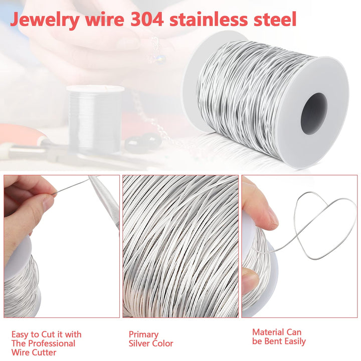 20 Gauge (0.8mm) 304 Stainless Steel Wire for Bailing Wire Sculpting Wire Jewelry Making Wire