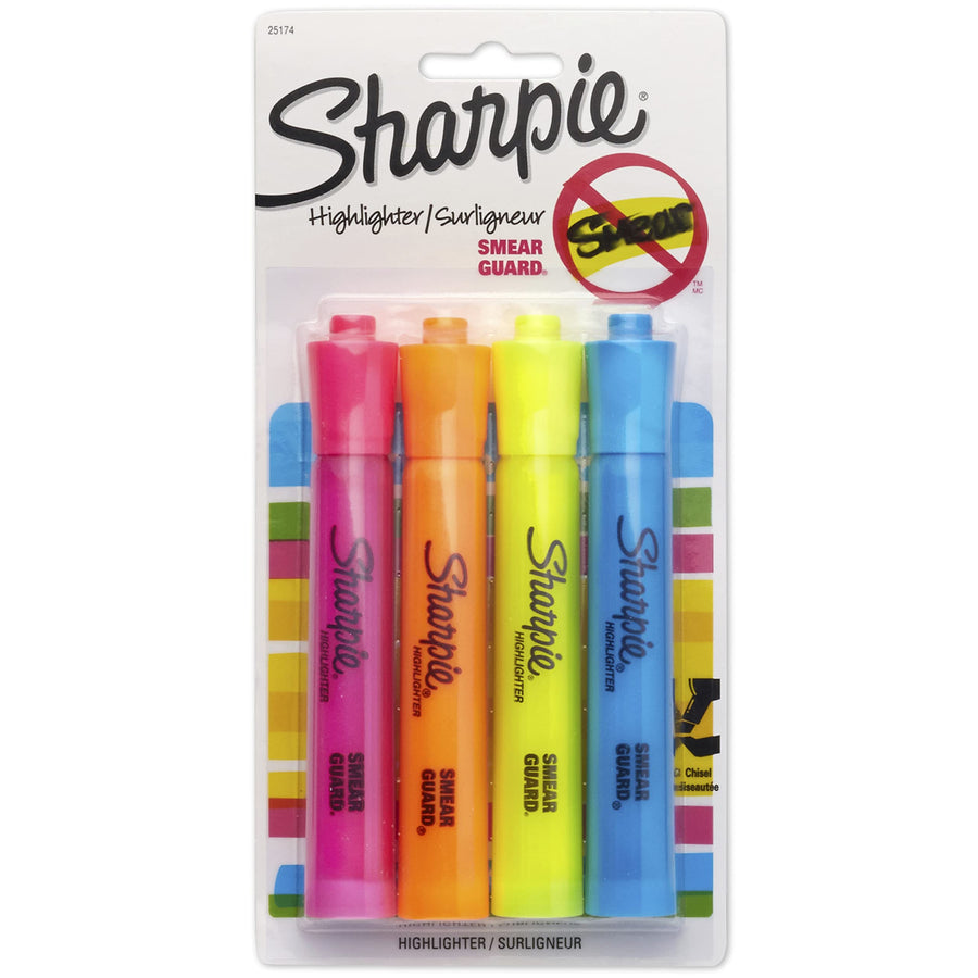 Accent Tank-Style Highlighters, 4 Colored Highlighters (25174PP)