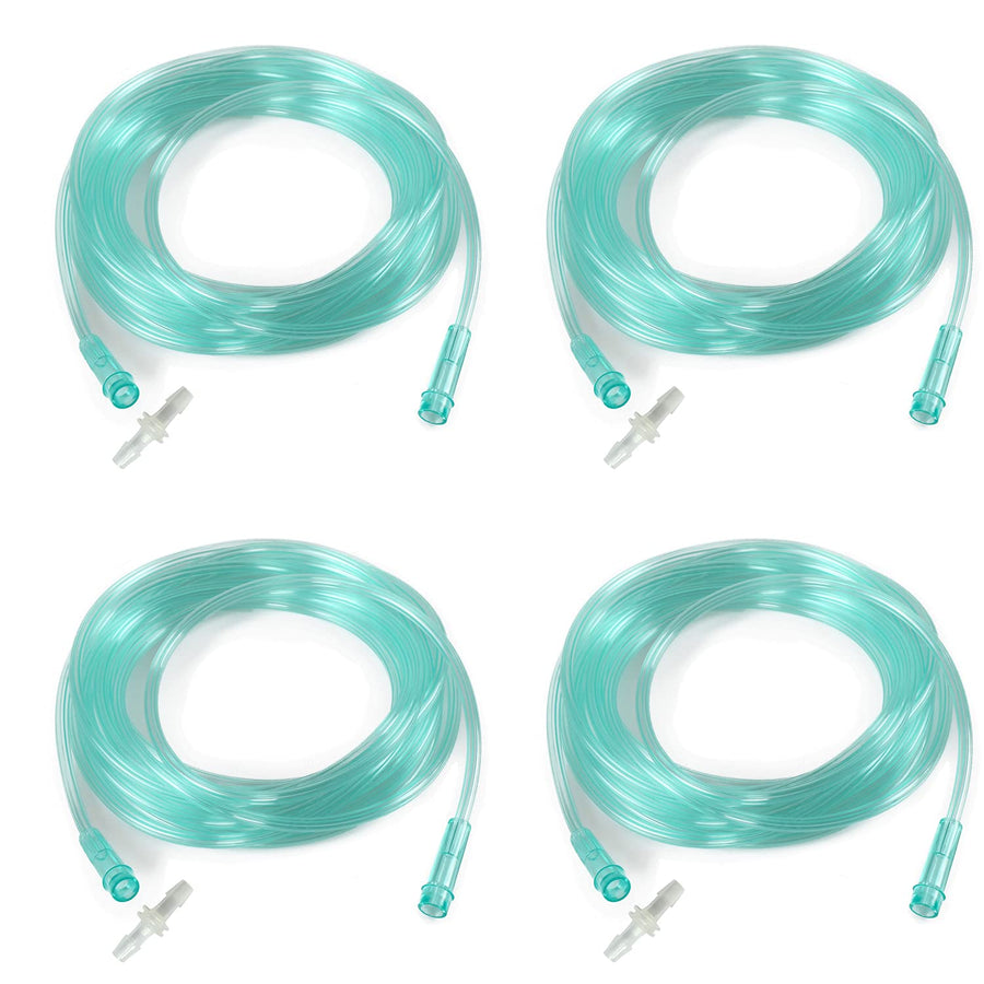 4 Pack Oxygen Tubing - Each Length 16.4 Feet - Premium Green Crush Resistant Oxygen Tubes