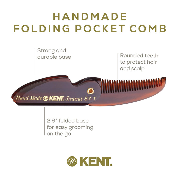 BRAND NEW LIMITED EDITION 87T FOLDING BEARD & MUSTACHE COMB