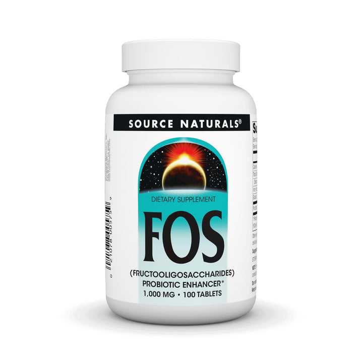 FOS 1000 mg Fructooligosaccharides Probiotic Enhancer - 100 Tablets