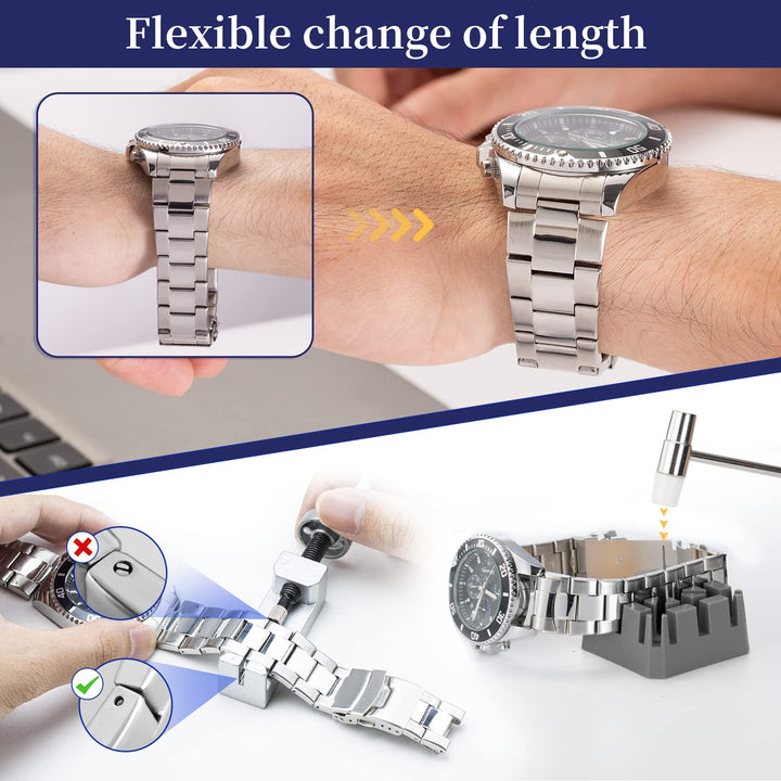 Watch Repair Kit, Professional Watch Battery Replacement Tool, Watch Link & Back Removal Tool, Spring Bar Tool Set with Carrying Case for Men Women