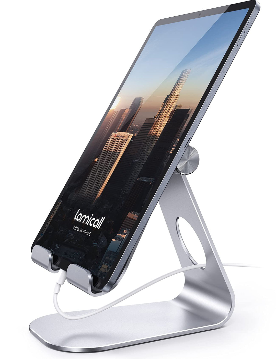 Tablet Stand, Adjustable Tablet Holder - Desktop Stand Dock Holder Compatible with 4-13 Tablet Such as iPad Pro 11, 9.7, 10.5, 12.9 Air Mini 4 3 2, Kindle, Nexus, Tab, Silver