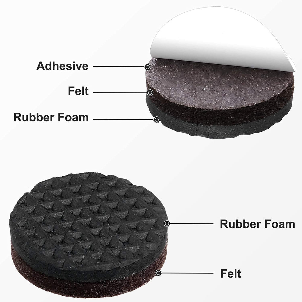 Non Slip Furniture Pads -24 pcs 2 Furniture Grippers Hardwood Floors, Non Skid for Furniture Legs,Self Adhesive Rubber Feet, Anti Slide Furniture Floors Protectors for Keep Couch Stoppers