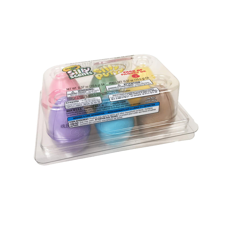 Silly Putty Silly Scents 6Count Egg Pack, Scented Putty, Gift for Kids