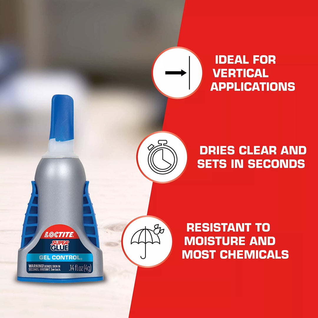 Gel Super Glue, 0.14 oz., Clear (234790)