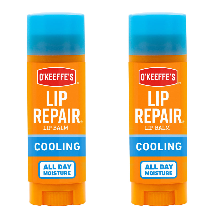 Cooling Relief Lip Repair Lip Balm for Dry, Cracked Lips, Stick, (Pack of 2)
