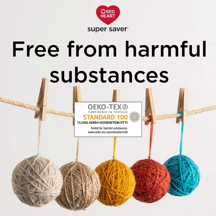 RED HEART E305.3962 Super Saver Ombre Yarn, Vineyard