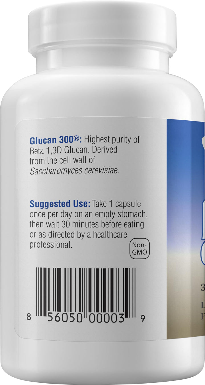 Immune Support Supplement with 500mg of Highly Purified Beta Glucan Per Capsule (Pack of 1)