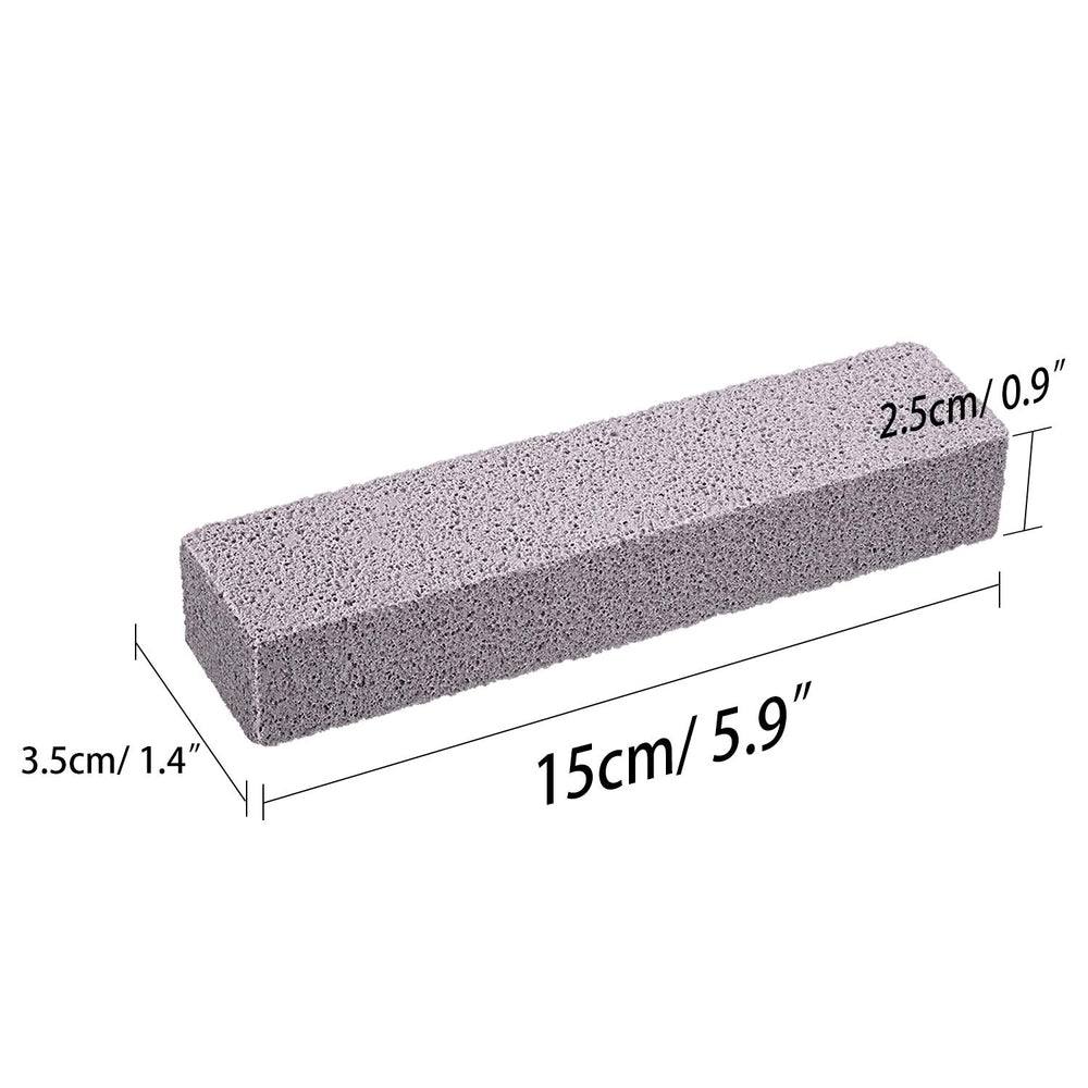 Pumice Sticks Pumice Scouring Pad for Cleaning, Grey Pumice Stick Cleaner for Removing Toilet Bowl Ring, Bath, Household, Kitchen, Spa, Pool, Household Cleaning, 5.9 x 1.4 x 0.9 Inch (2 Packs)