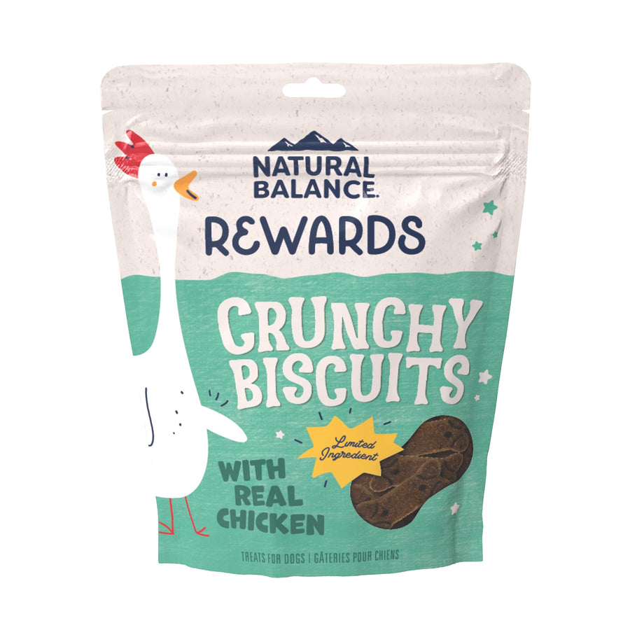 Limited Ingredient Rewards Crunchy Biscuits, Grain-Free Dog Treats for Adult Dogs of All Breeds, Chicken & Sweet Potato Recipe, 14 Ounce (Pack of 1)