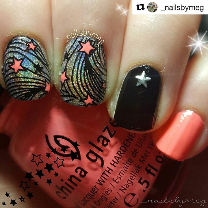 Nail Art Stamping Plate - Visual Wonderland 01 - Theme Park Collection 125x65mm Unique Nailart Polish Stamping Manicure Image Plates Accessories Kit - BH000714