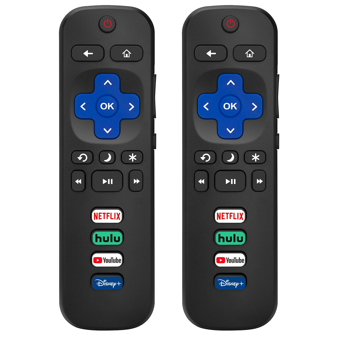 (Pack of 2) Replacement-Remote-Control for Roku-TV,Compatible for TCL Roku/Hisense Roku/Onn Roku/Philips Roku Smart TVs(Not for Roku Stick and Box)