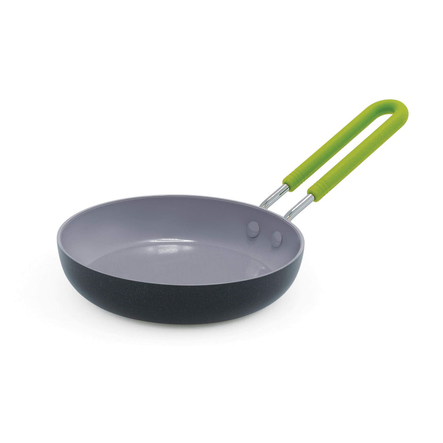 Mini Healthy Ceramic Nonstick, 5 Square Egg Pan, PFAS-Free, Dishwasher Safe, Stay Cool Handle, Black