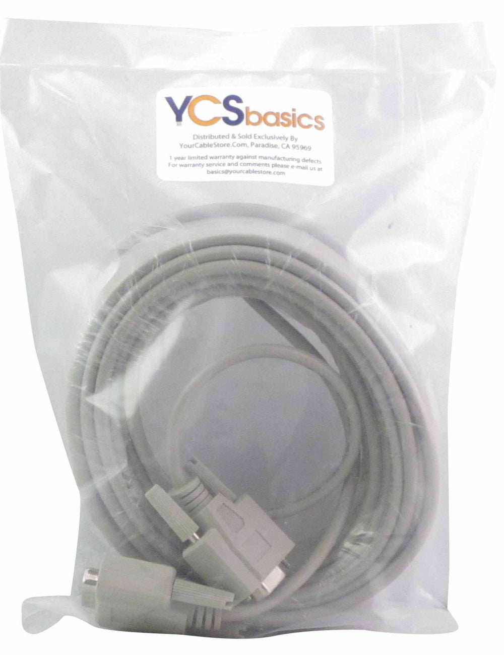 50 Foot DB9 9 Pin Serial / RS232 Male/Female Extension Cable