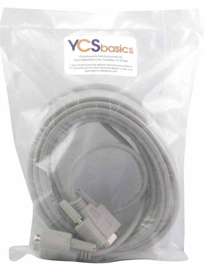 50 Foot DB9 9 Pin Serial / RS232 Male/Female Extension Cable