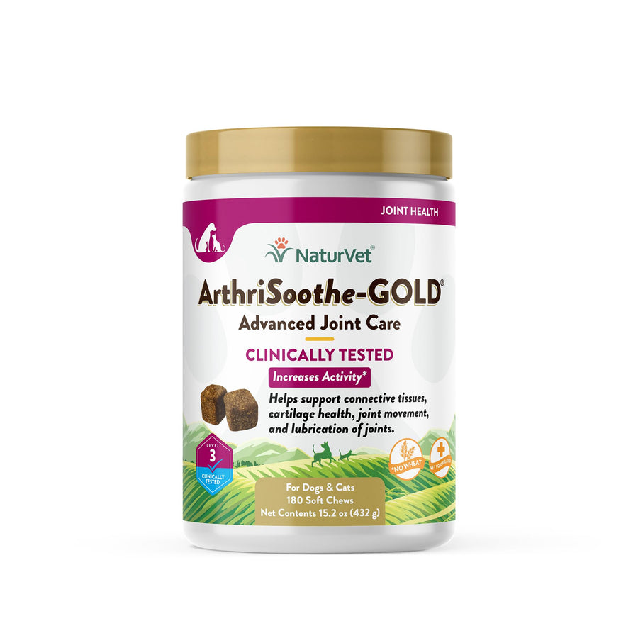 ArthriSoothe-Gold Level 3 Advanced Joint Care for Dogs – Soft Chew Dog Supplement with Glucosamine, MSM, Chondroitin & Hyaluronic Acid – Wheat-Free Pet Supplements – 180 Ct.