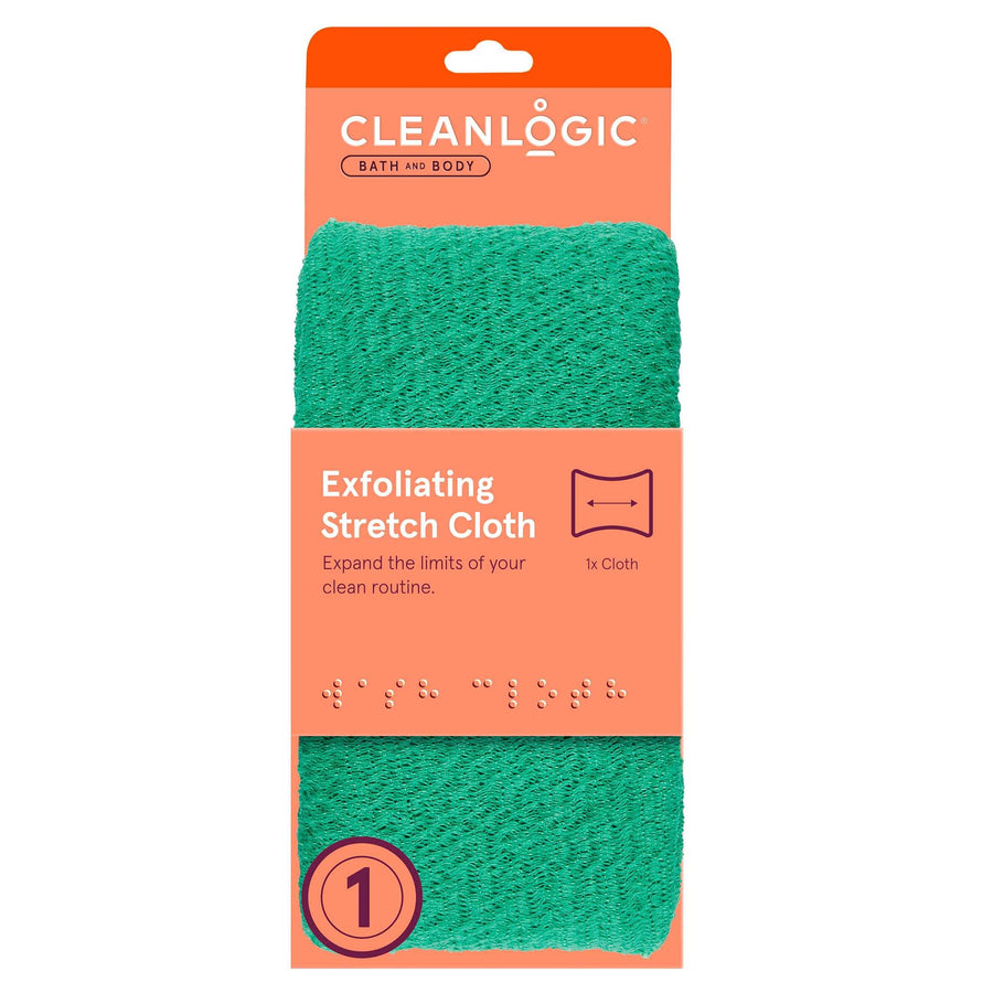 Clean Logic Stretch Bath and Shower Cloth colors may vary, (Pack of 12)