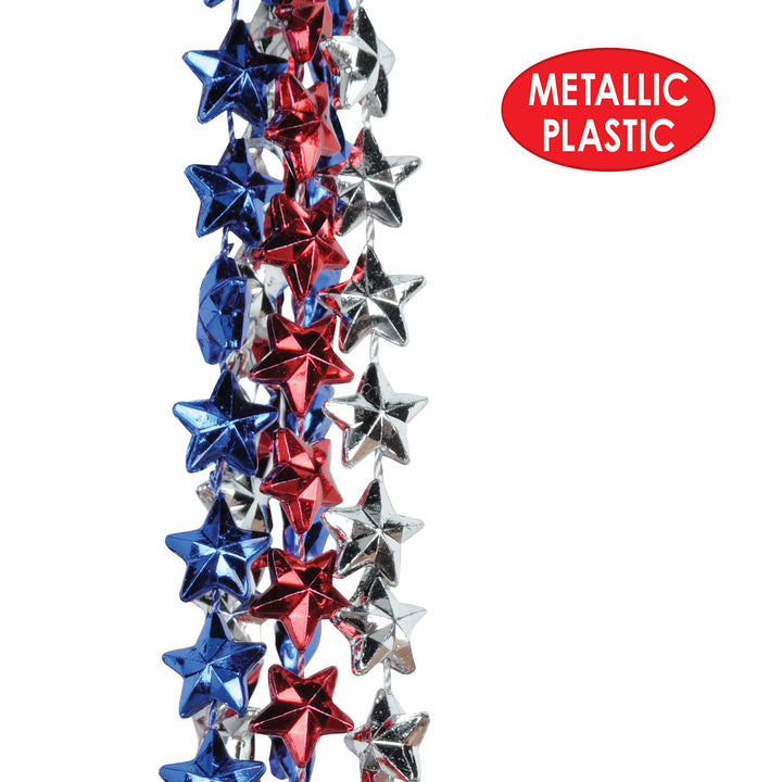 50854-RSB 6-Pack Star Beads, 33-Inch
