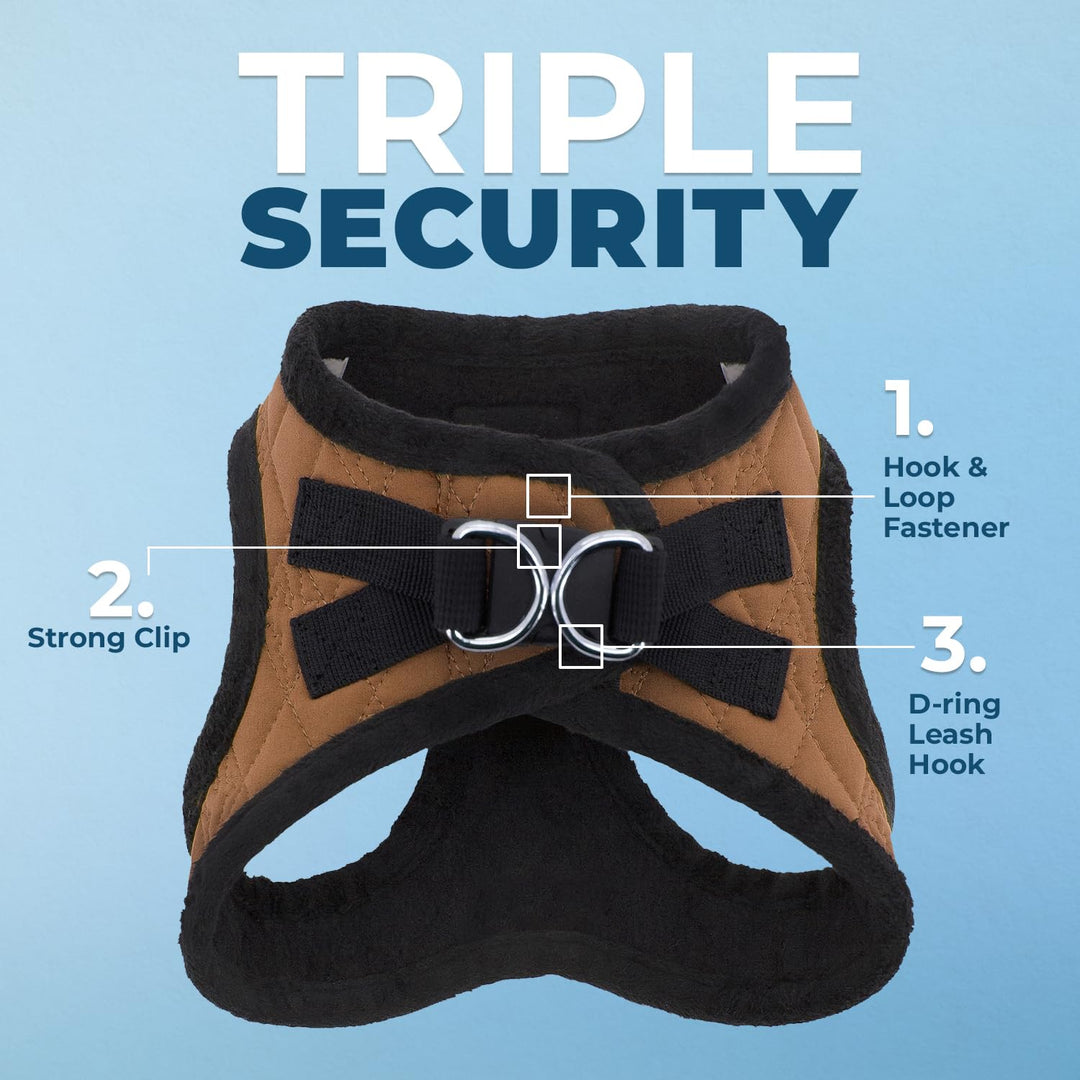 Voyager Step-In Plush Dog Harness – Soft Plush, Step In Vest Harness for Small and Medium Dogs - Harness (Beige Plush), S (Chest: 14.5 - 16)