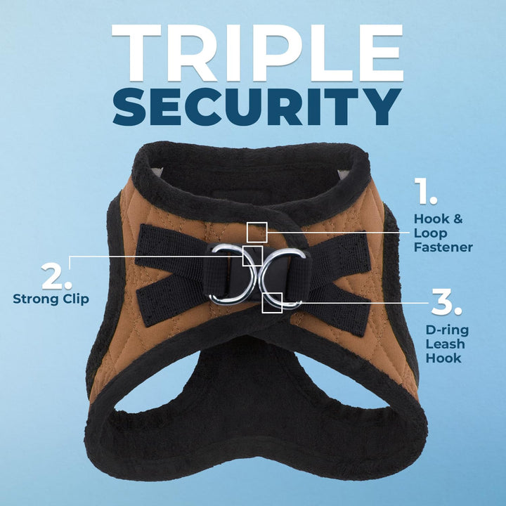 Voyager Step-In Plush Dog Harness – Soft Plush, Step In Vest Harness for Small and Medium Dogs - Harness (Beige Plush), S (Chest: 14.5 - 16)