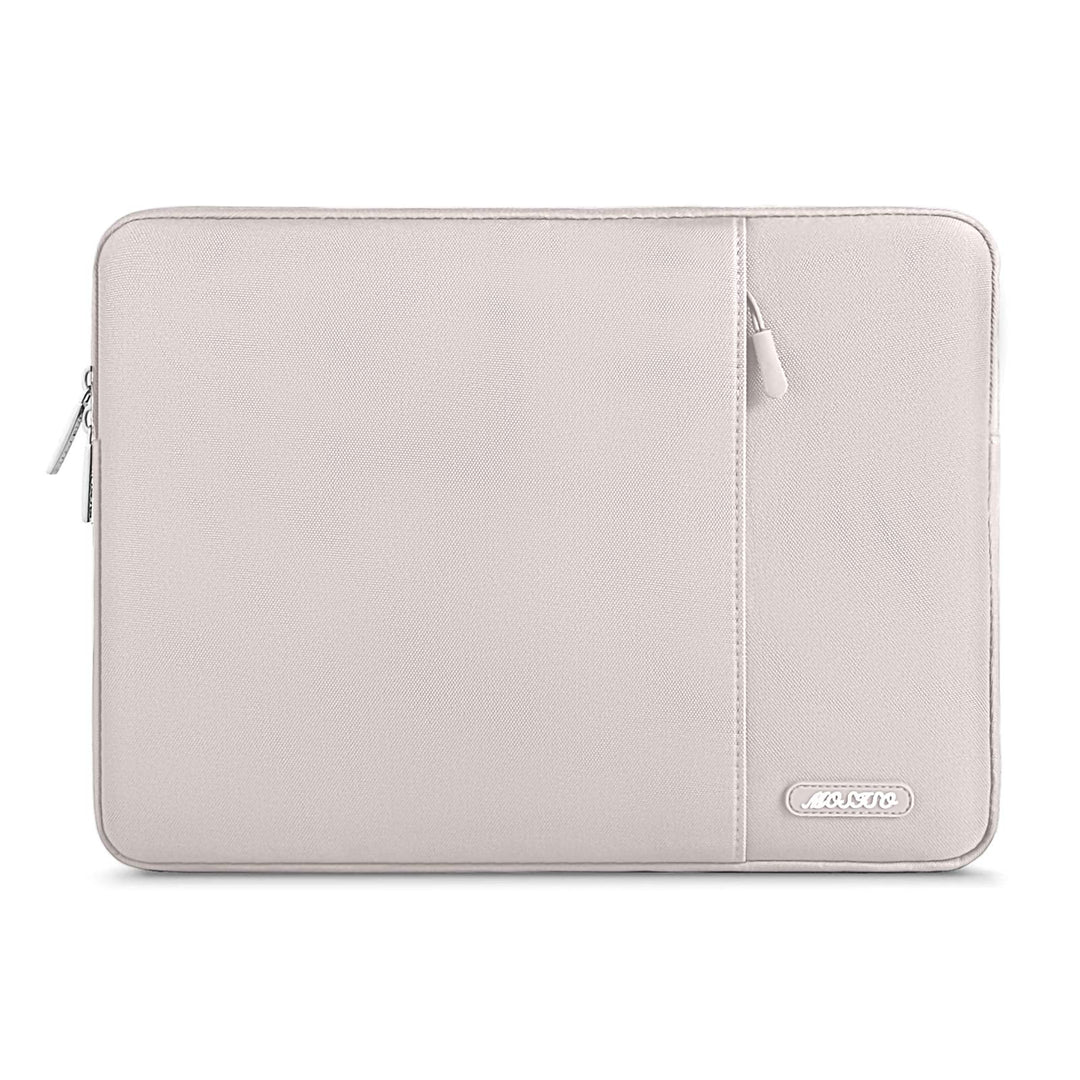 Laptop Sleeve Bag Compatible with MacBook Air/Pro, 13-13.3 inch Notebook, Compatible with MacBook Pro 14 inch M3 M2 M1 Chip Pro Max 2024-2021, Polyester Vertical Case with Pocket, Stone Gray
