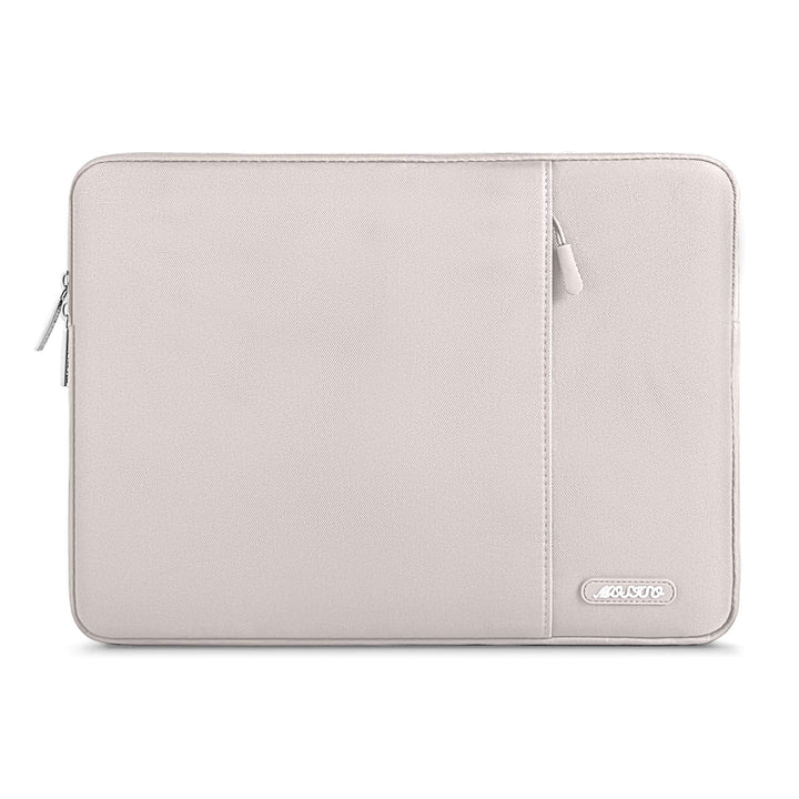 Laptop Sleeve Bag Compatible with MacBook Air/Pro, 13-13.3 inch Notebook, Compatible with MacBook Pro 14 inch M3 M2 M1 Chip Pro Max 2024-2021, Polyester Vertical Case with Pocket, Stone Gray